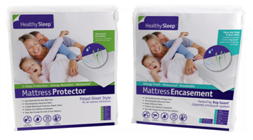 A two pack of mattress accessories